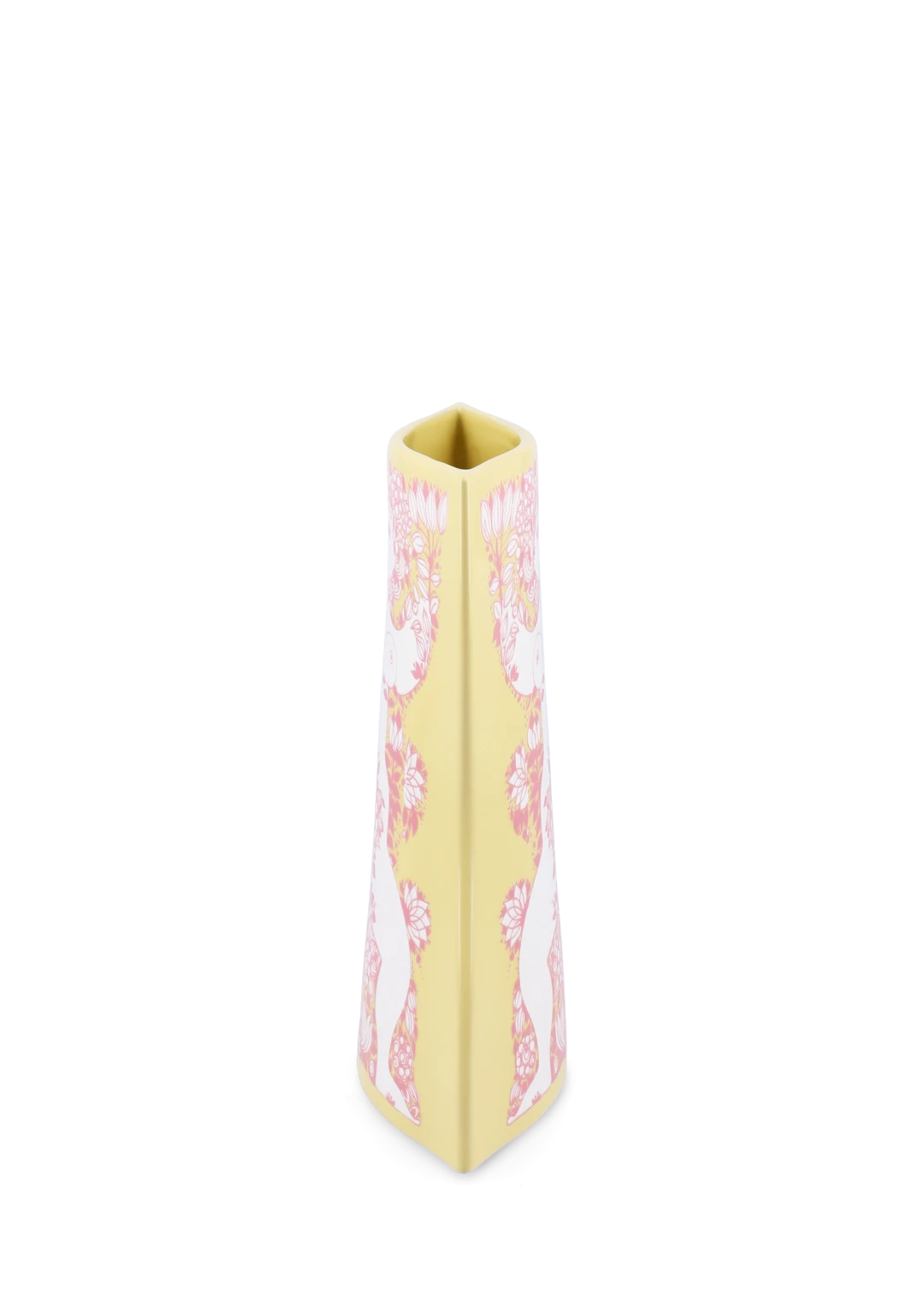 Nina Vase H22 cm Yellow Yellow/Pink