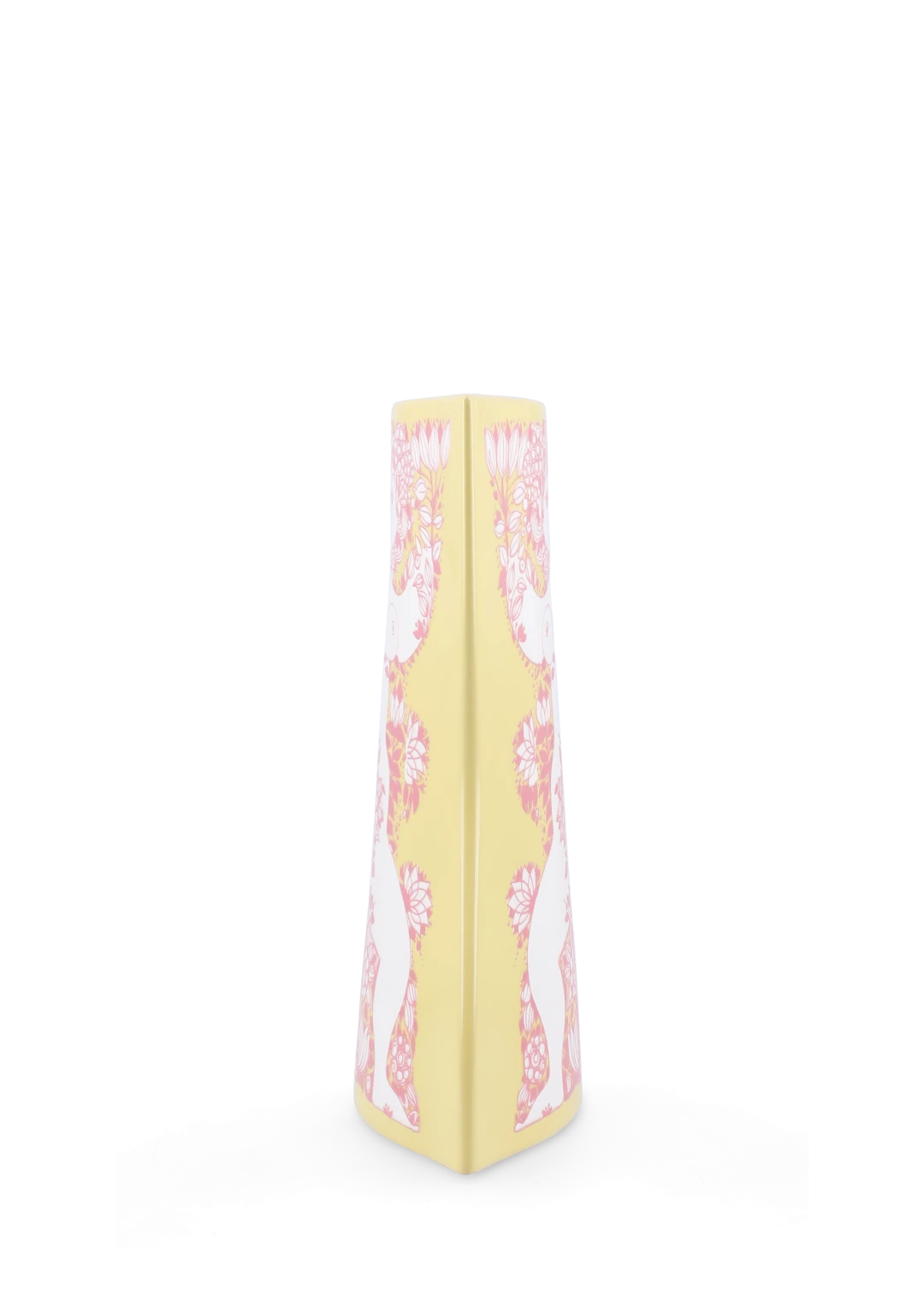 Nina Vase H22 cm Yellow Yellow/Pink