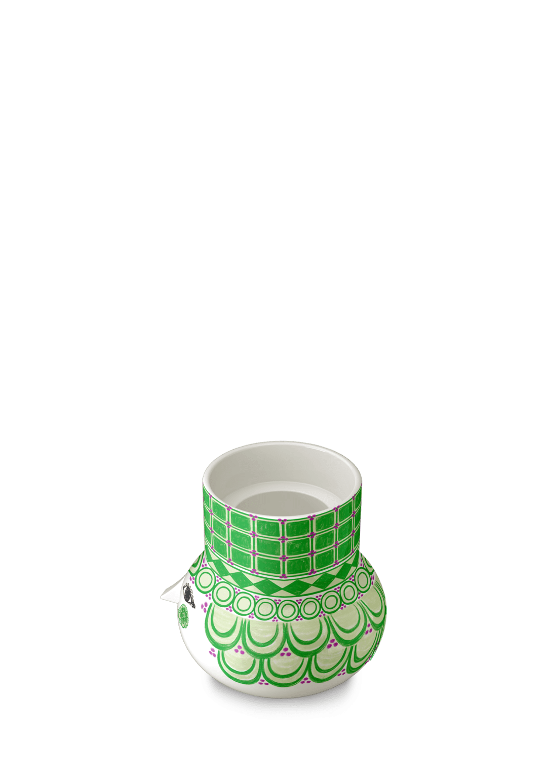 Block candle holder H12 cm  Green