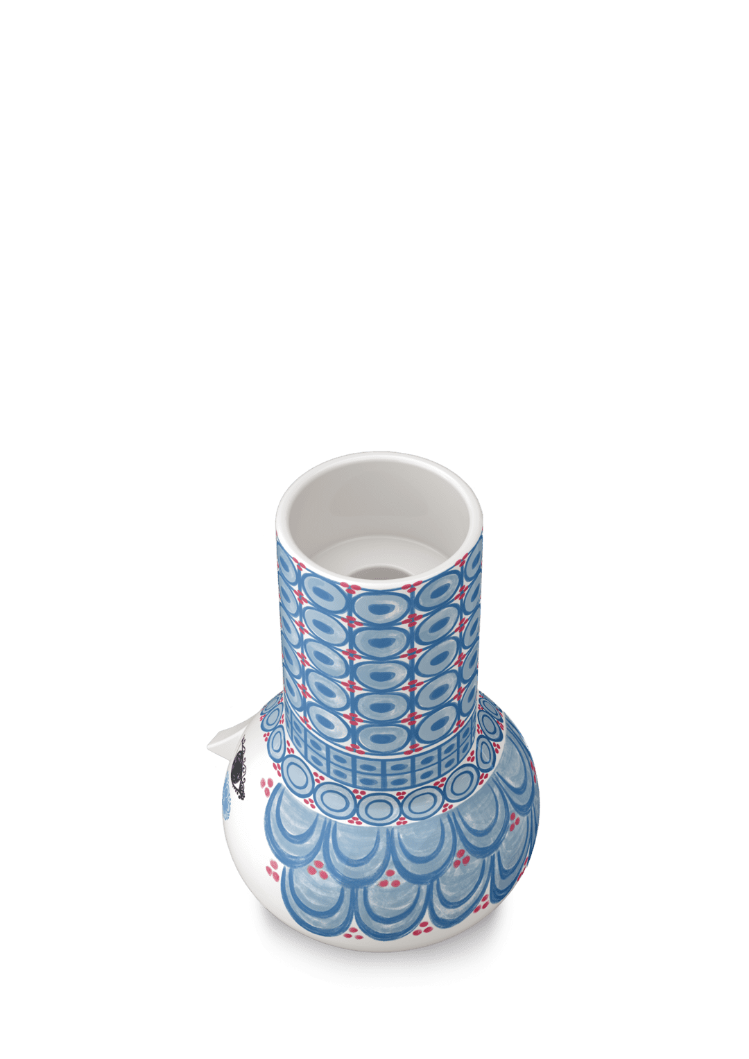 Candle holder H14 cm  Light blue