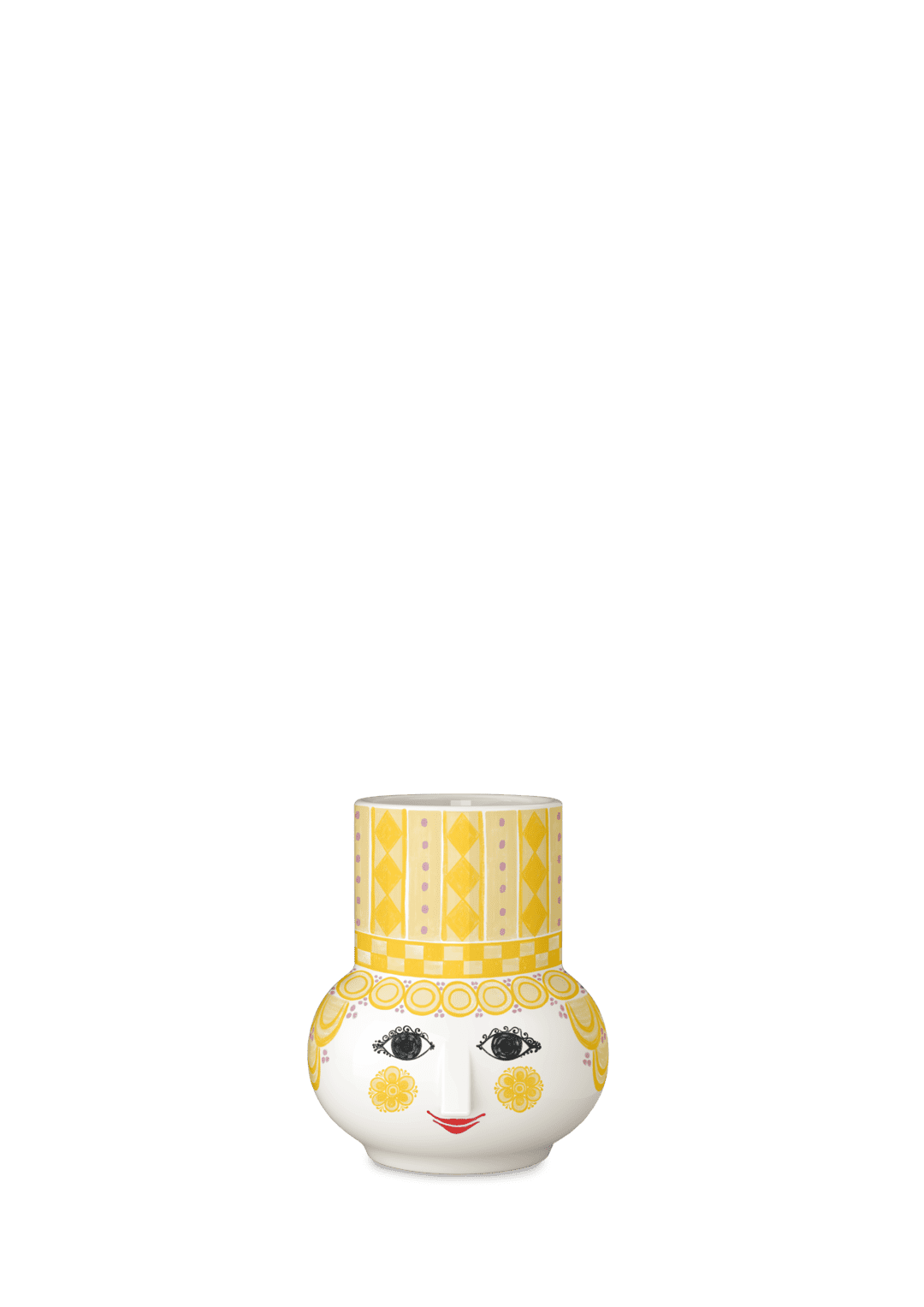 Candle holder  H9 cm Yellow