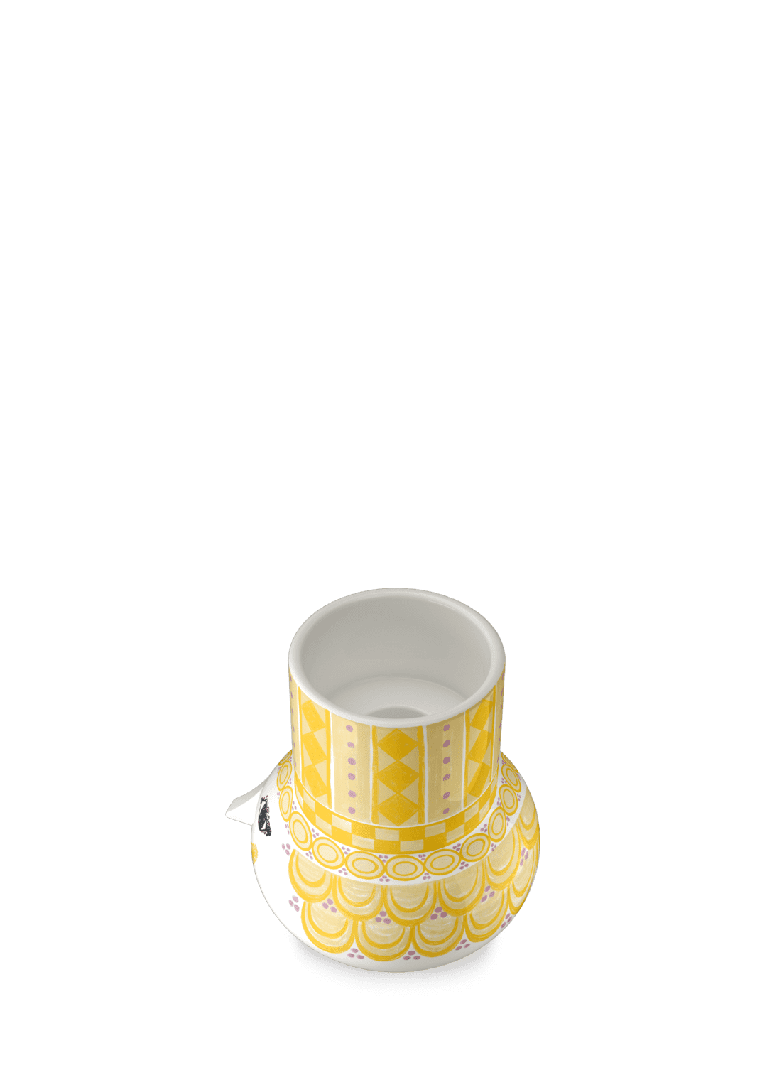Candle holder  H9 cm Yellow