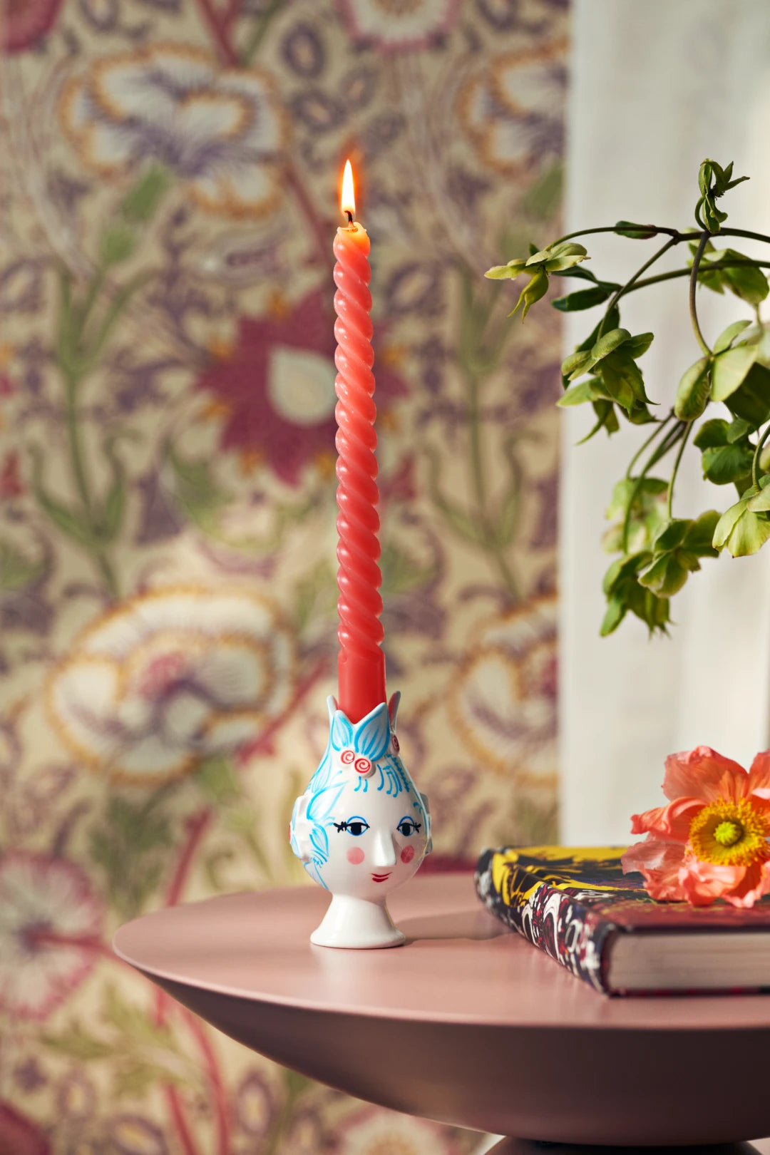 Titania Candle Holder H11.5 cm Blue, Light Blue