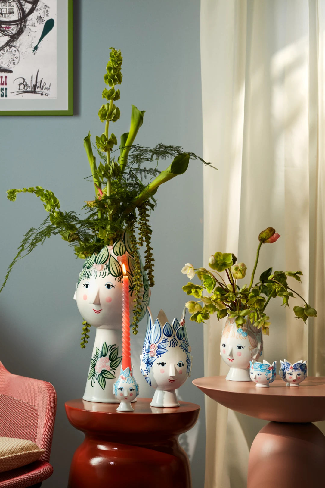 Titania Vase H25cm Blue