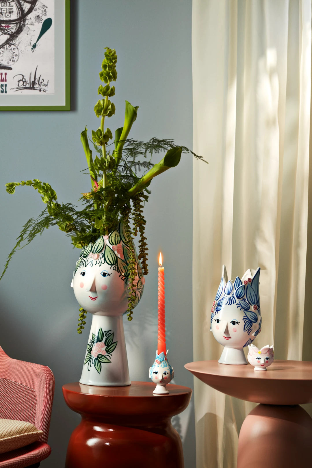 Titania Vase H25cm Blue