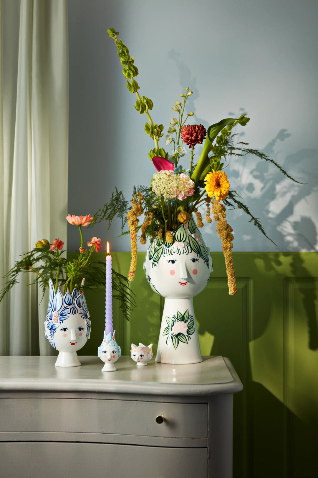 Titania Vase H25cm Blue