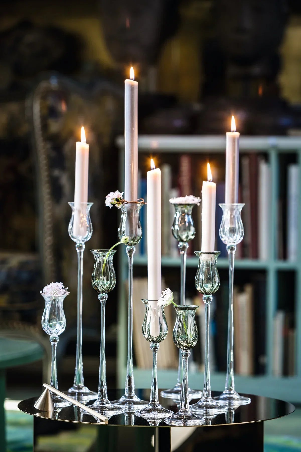 Bjørn Wiinblad Tulip Candlestick H25,5 Smoke