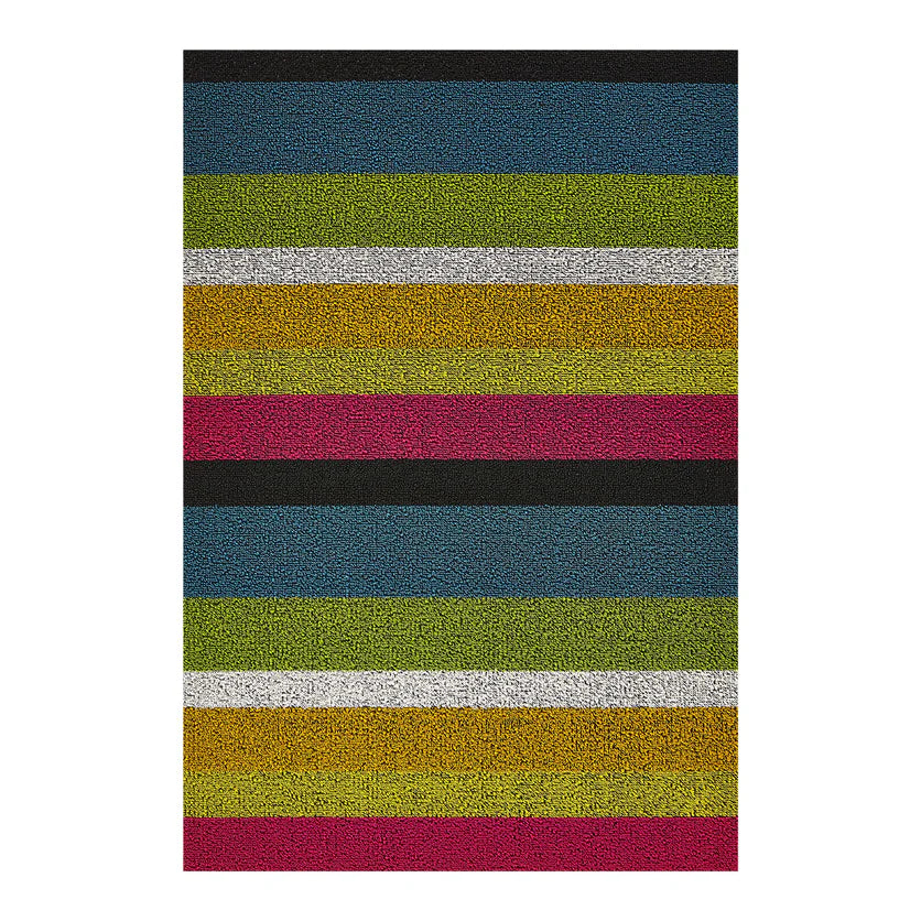 Bold Stripe Shag Mats - Multi