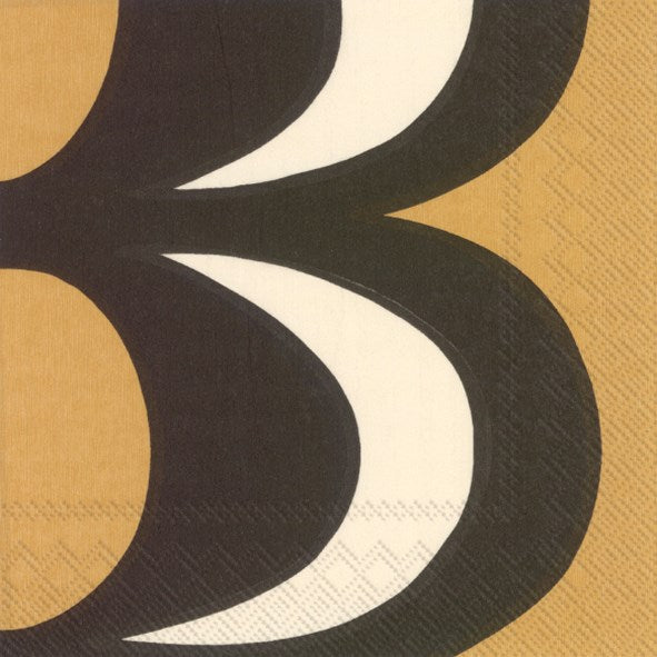 Marimekko paper napkins - Cocktail size KAIVO black cream