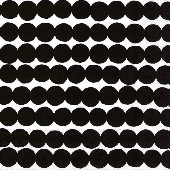 Marimekko paper napkins - Cocktail size RASYMATTO black