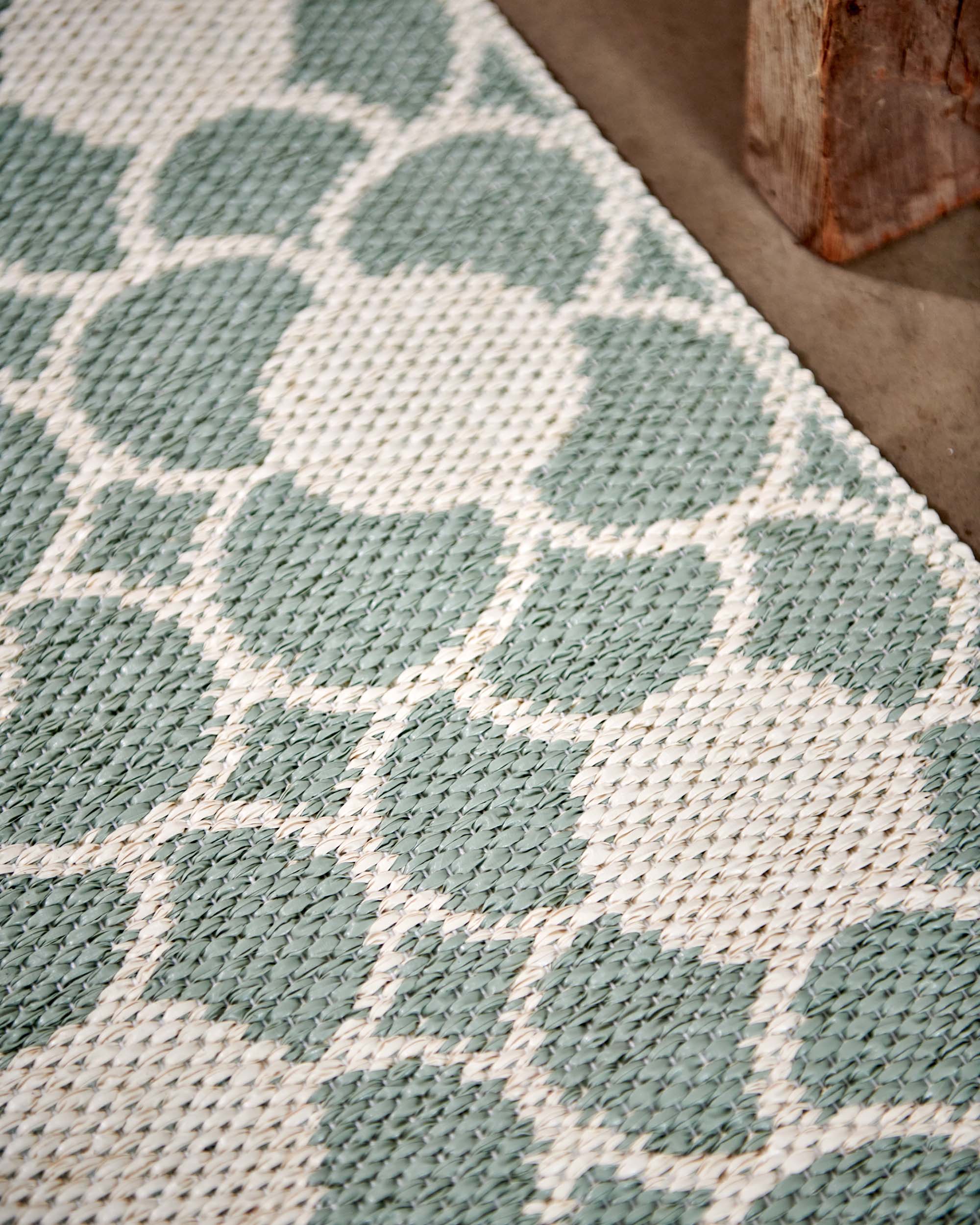 70x200cm  /  2.25x6.5ft Anya Minty Mint/ Vanilla