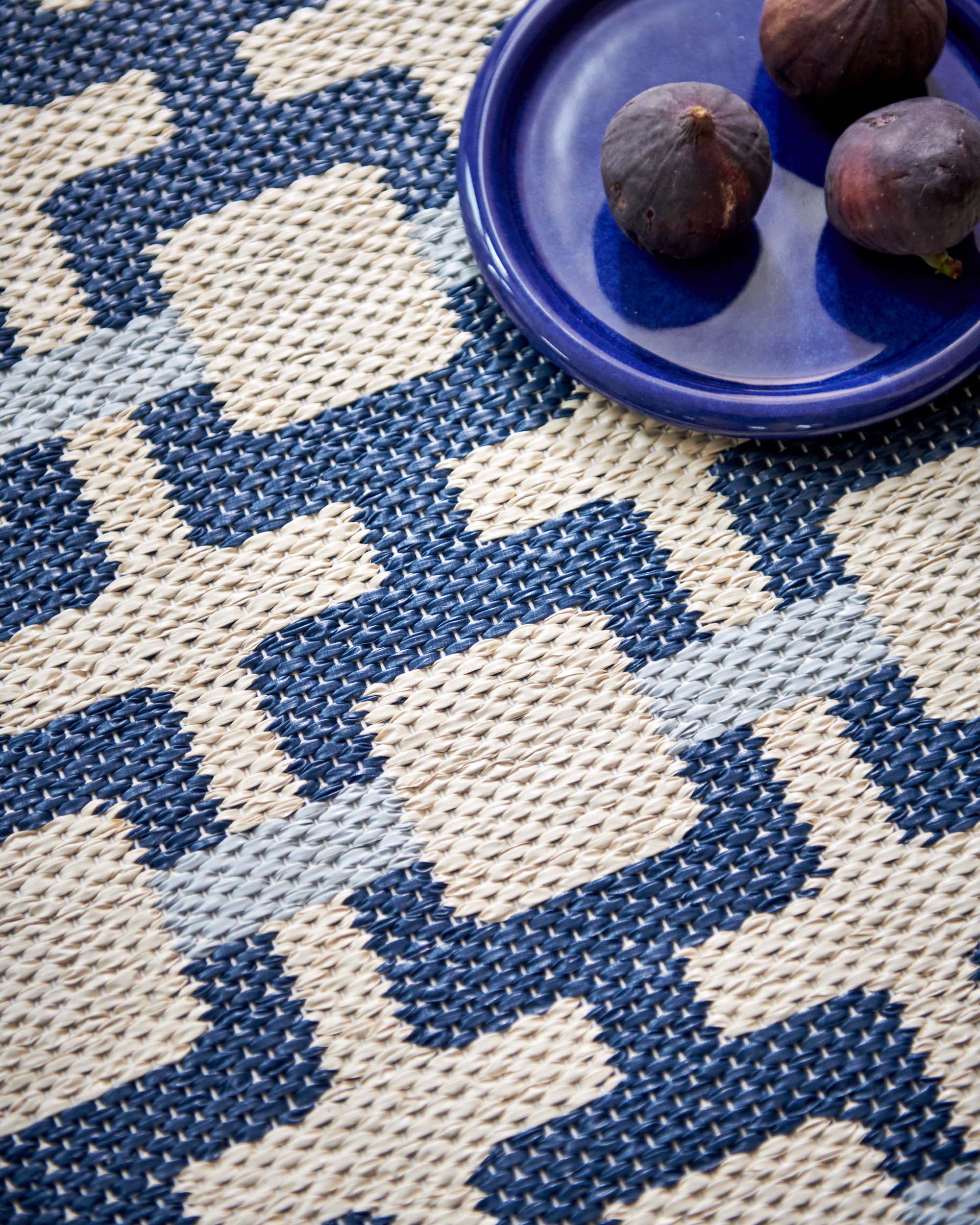 70x120 cm/2¼'x4' Tom Ocean Blue/Cream/Blue Fog