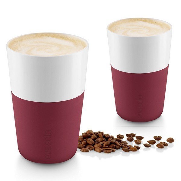 2 Cafe Latte tumblers Pomegranate