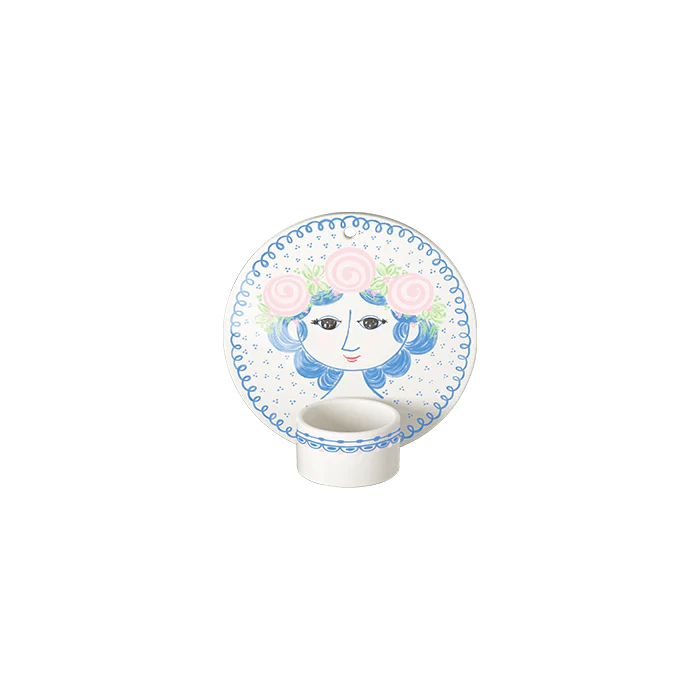 Dora Tealight Holder - Dia 5.1in blue face