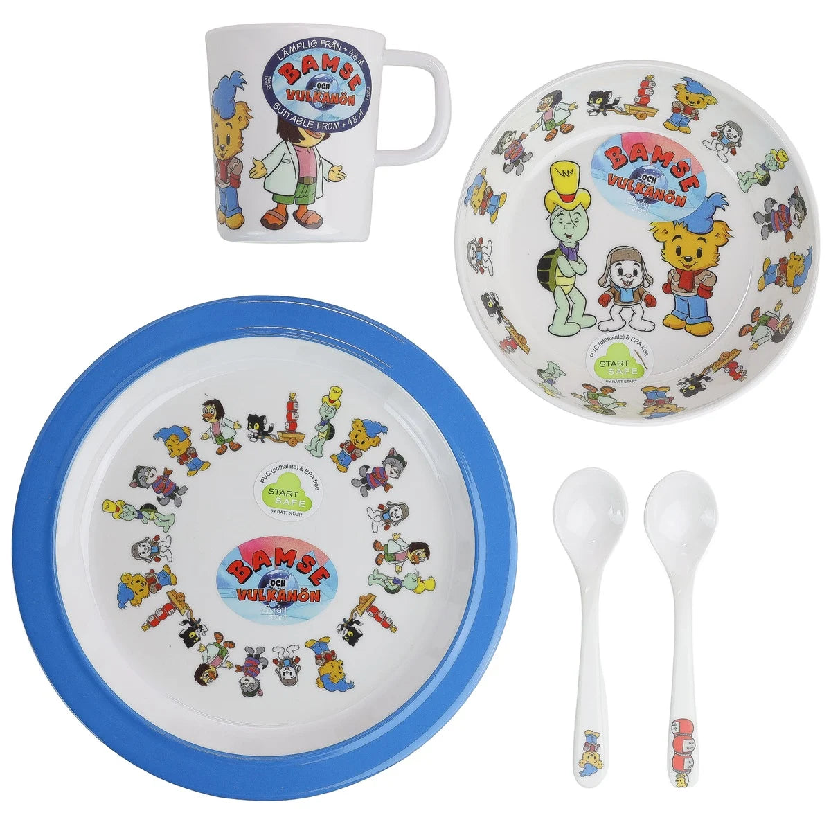 Bamse Volcano Island, Eating package, 5-piece