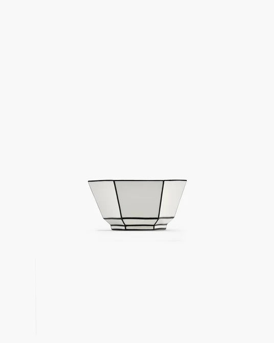 Breakfast bowl white - black Carte Blanche