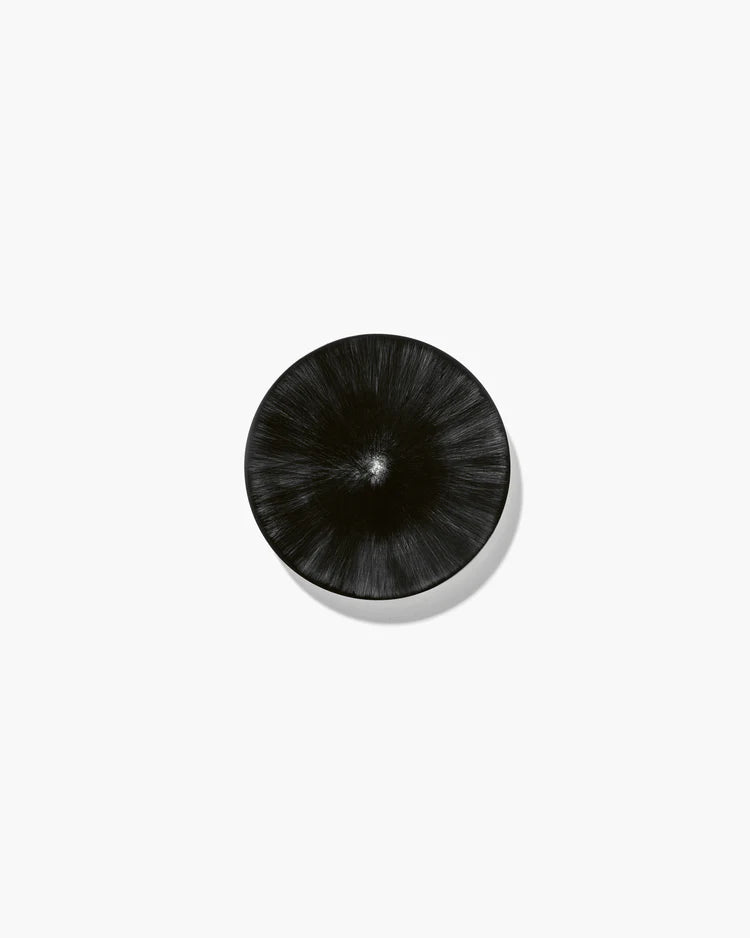 Dessert plate white/black variation 6 Dé