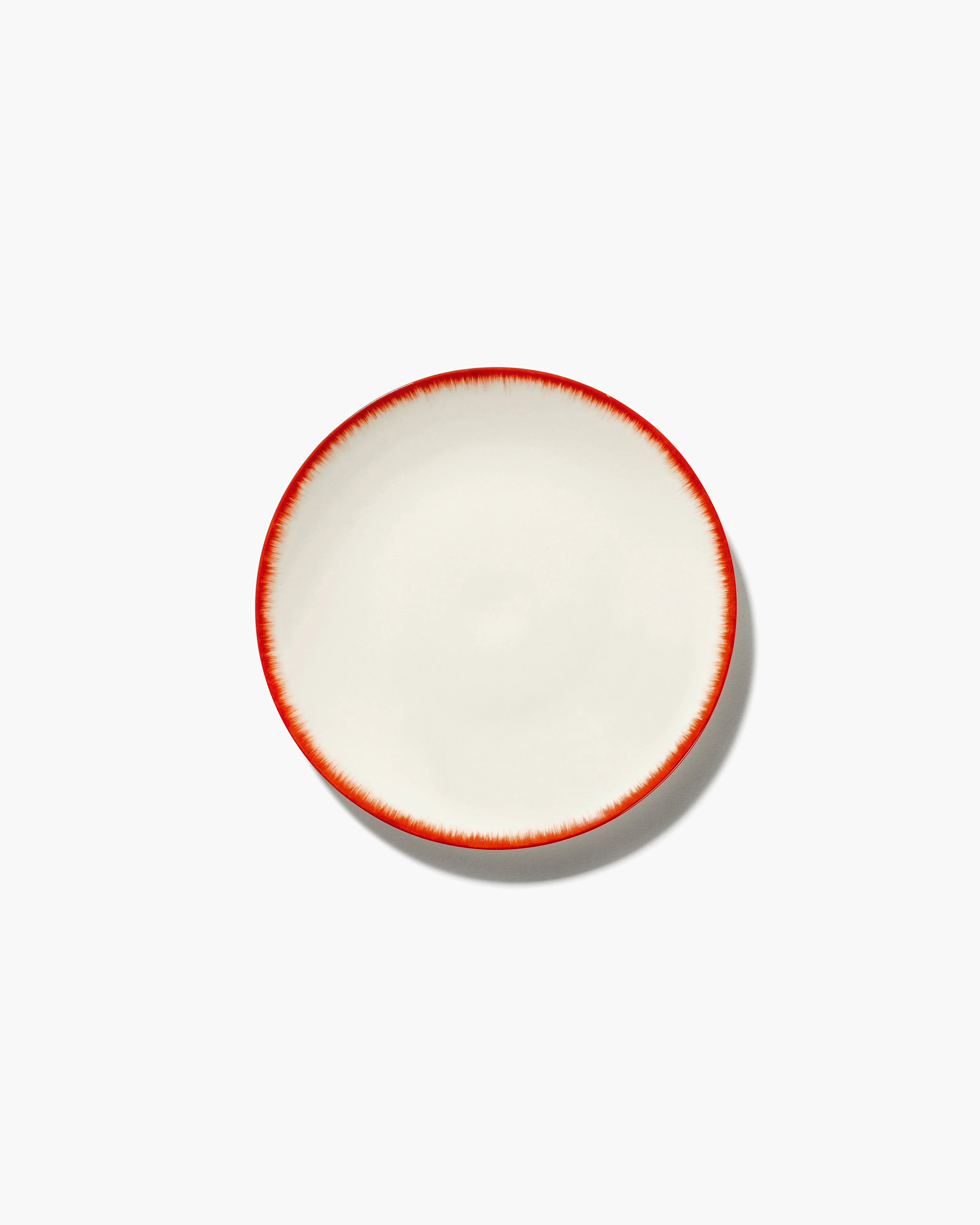 Breakfast plate white/red variation 2 Dé