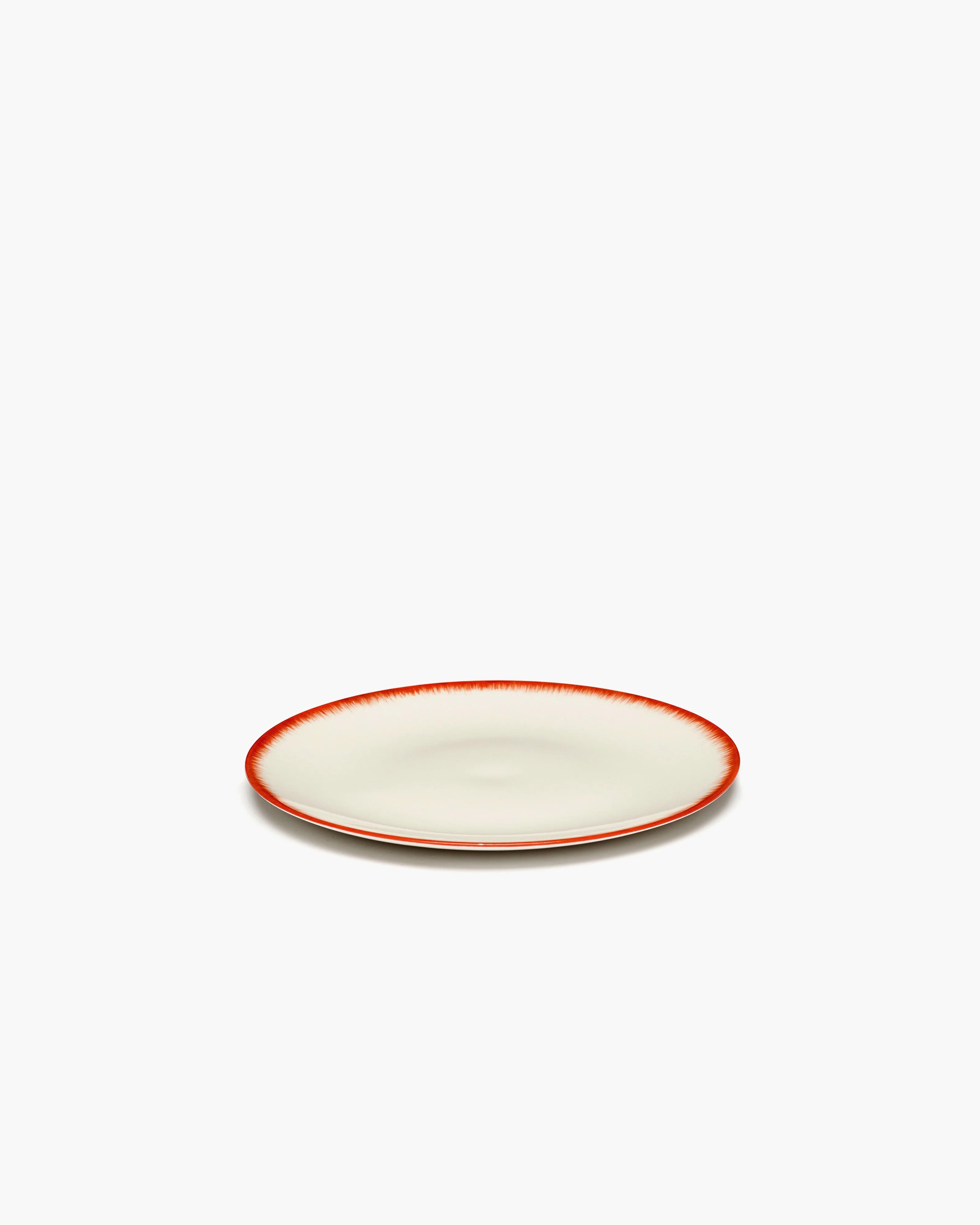 Breakfast plate white/red variation 2 Dé
