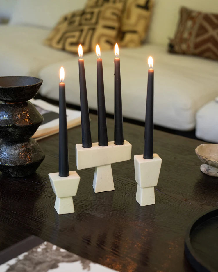 Candle holder 06 beige Molly