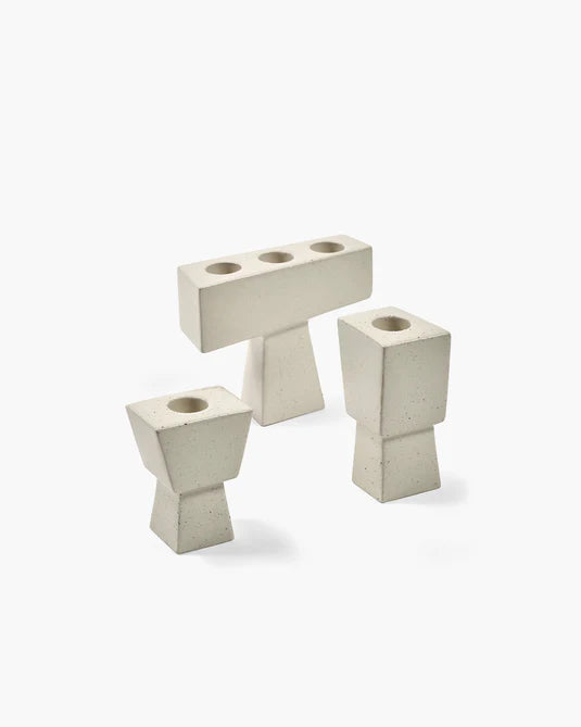 Candle holder 06 beige Molly