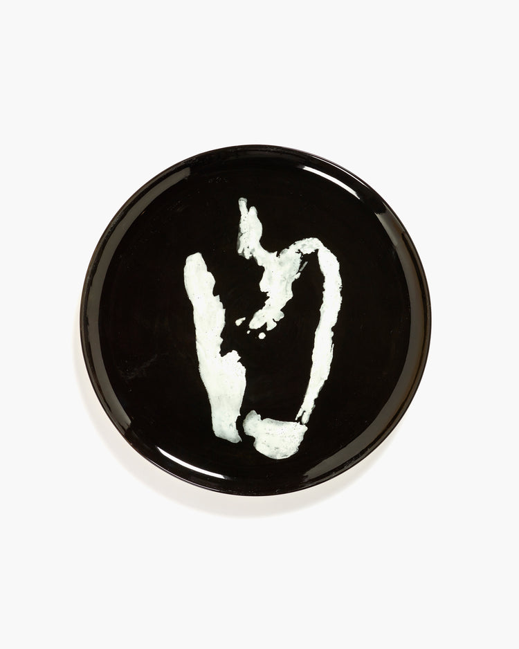Serving Plate 35cm Black Pepper White Feast