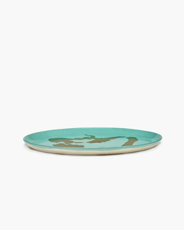 Serving Plate 35cm Azure Pepper Gold Feast