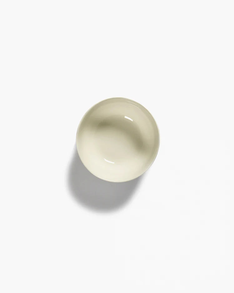 Bowl Small white swirl - blue stripes Feast