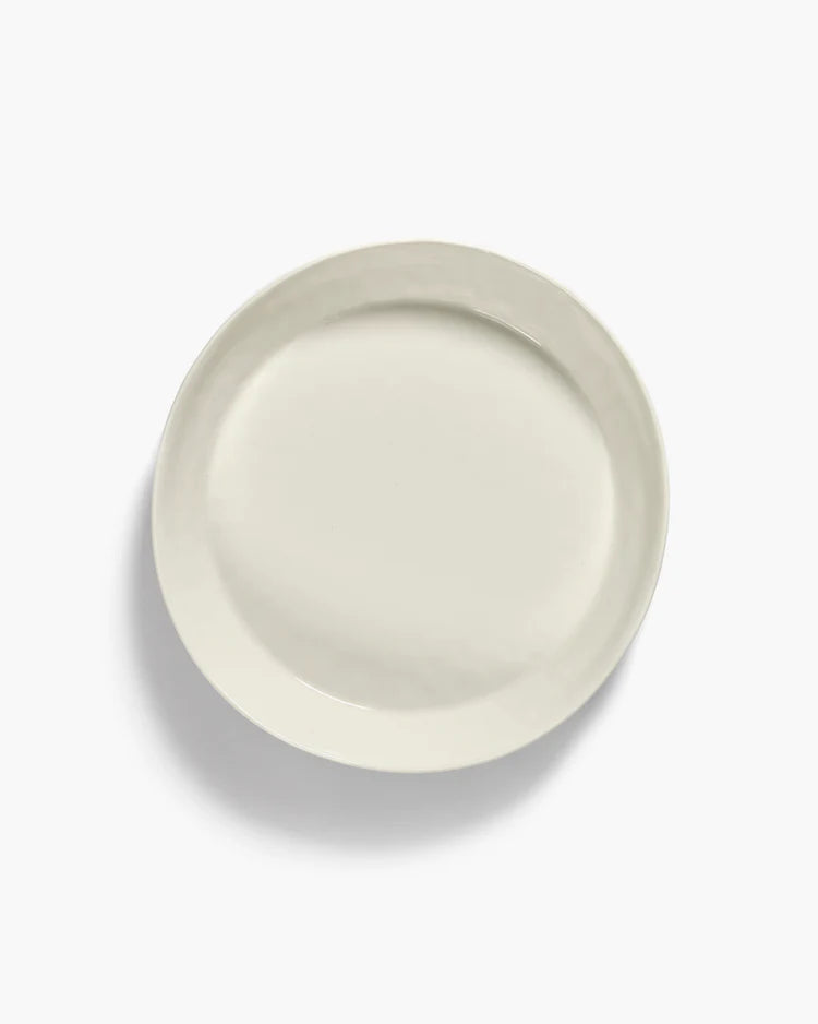 Serving Bowl 30cm Small White Stripes Blue Feast