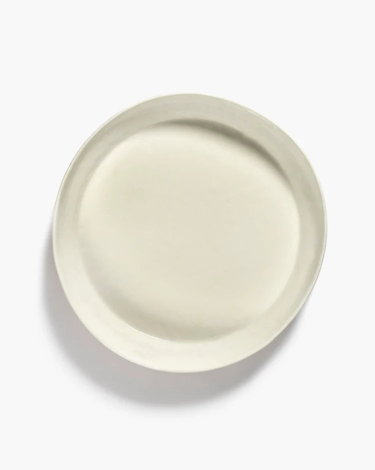Serving Bowl 36cm Medium White Stripes Red Feast