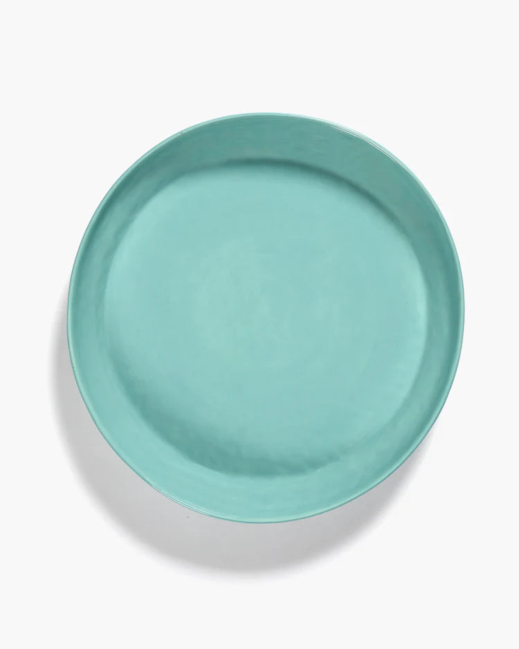 Serving Bowl 36cm Medium Azure Stripes Red Feast