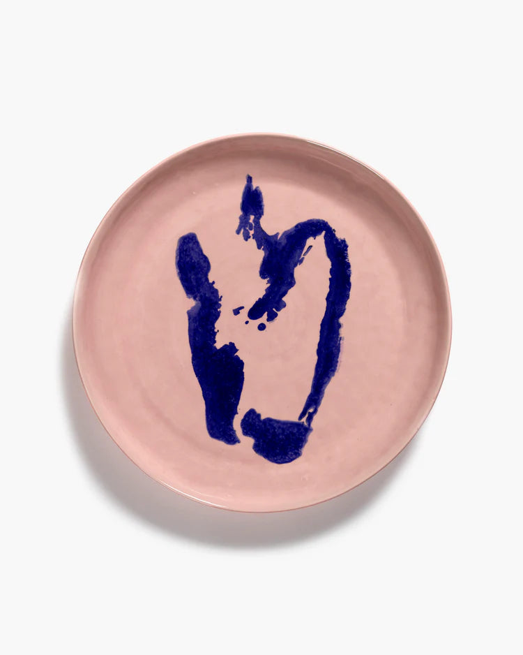 Serving Plate 35cm Small Pink Pepper Blue Feast