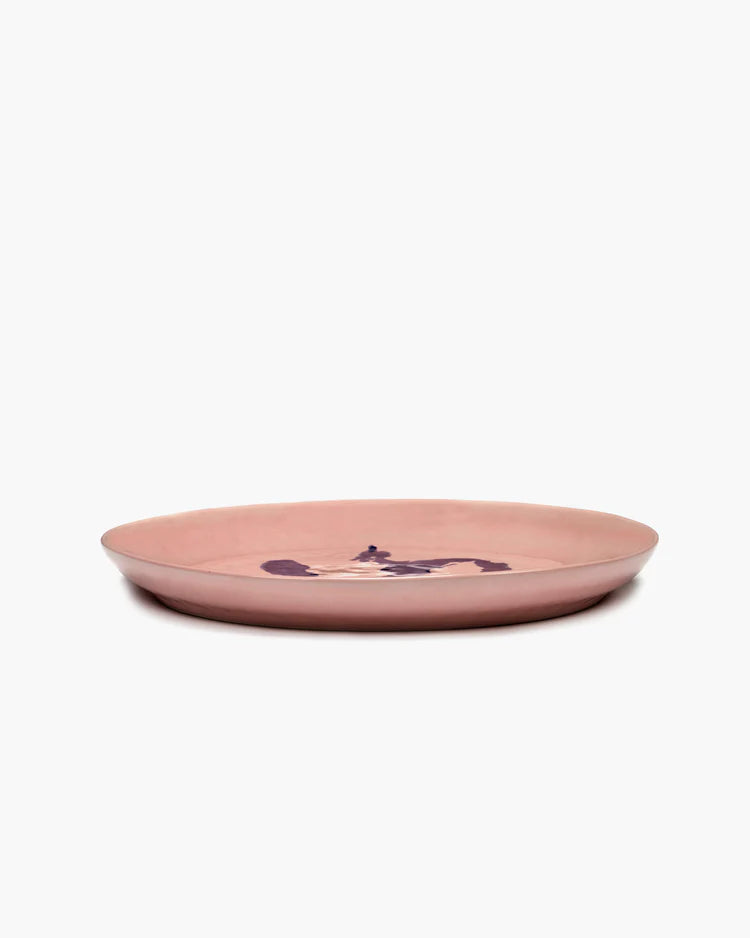 Serving Plate 35cm Small Pink Pepper Blue Feast