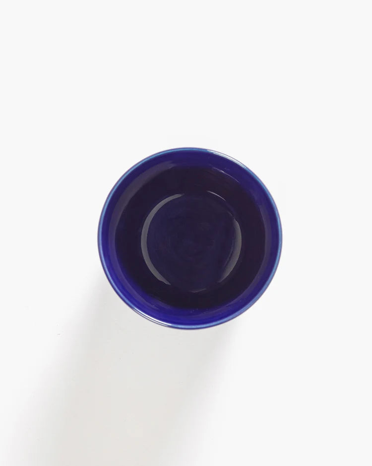TEA CUP 33cl DARK BLUE — STRIPES WHITE