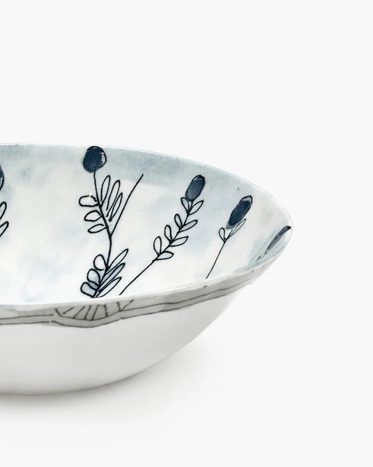Low bowl Medium Mirtillo tea Midnight Flowers
