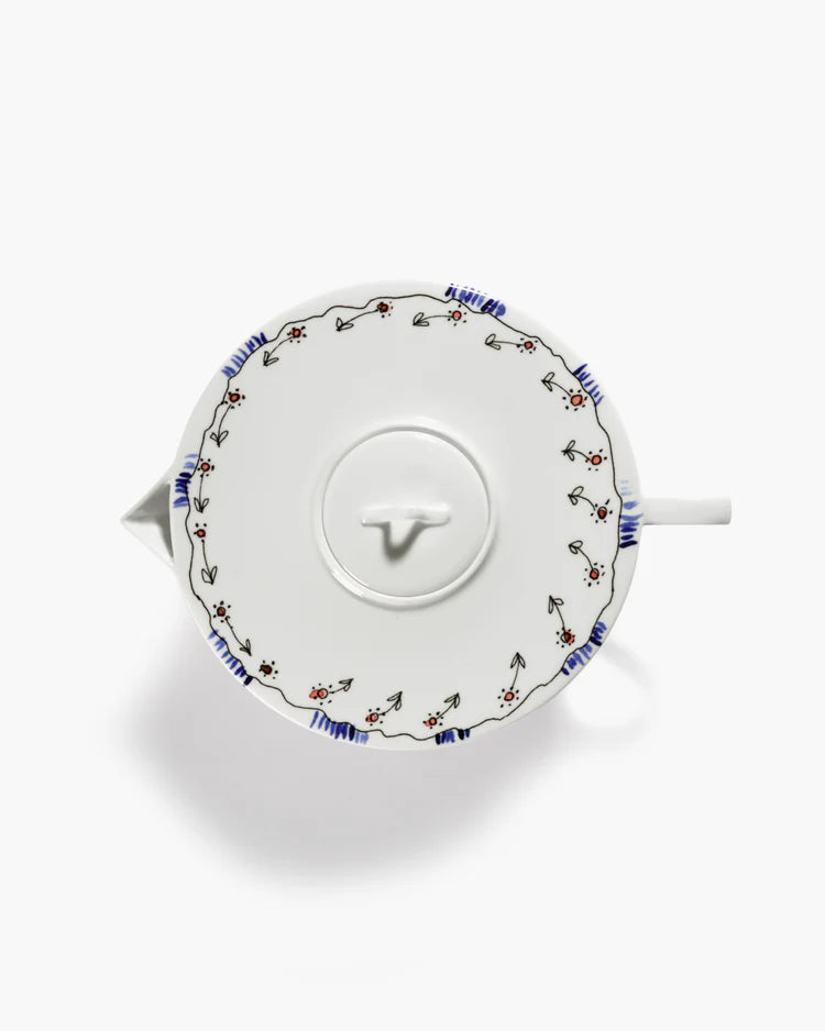 Midnight Flowers Tea Pot Anemone Milk