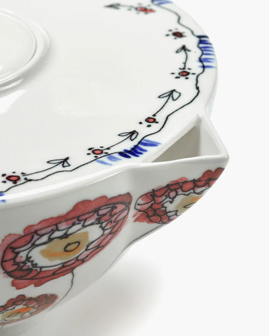 Midnight Flowers Tea Pot Anemone Milk