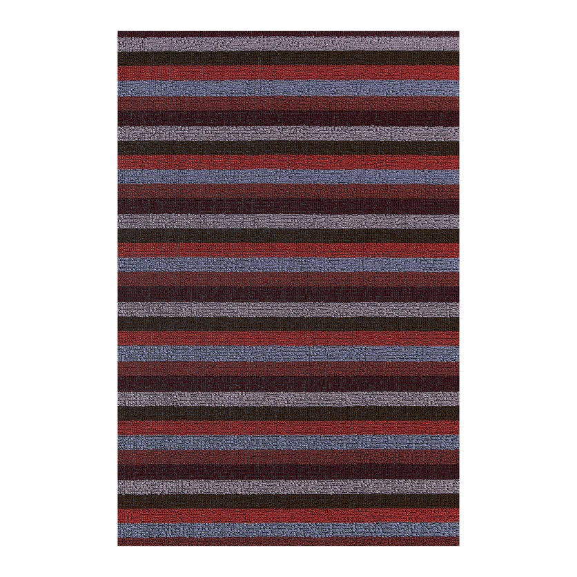 Even Stripe Shag Mats - Berry