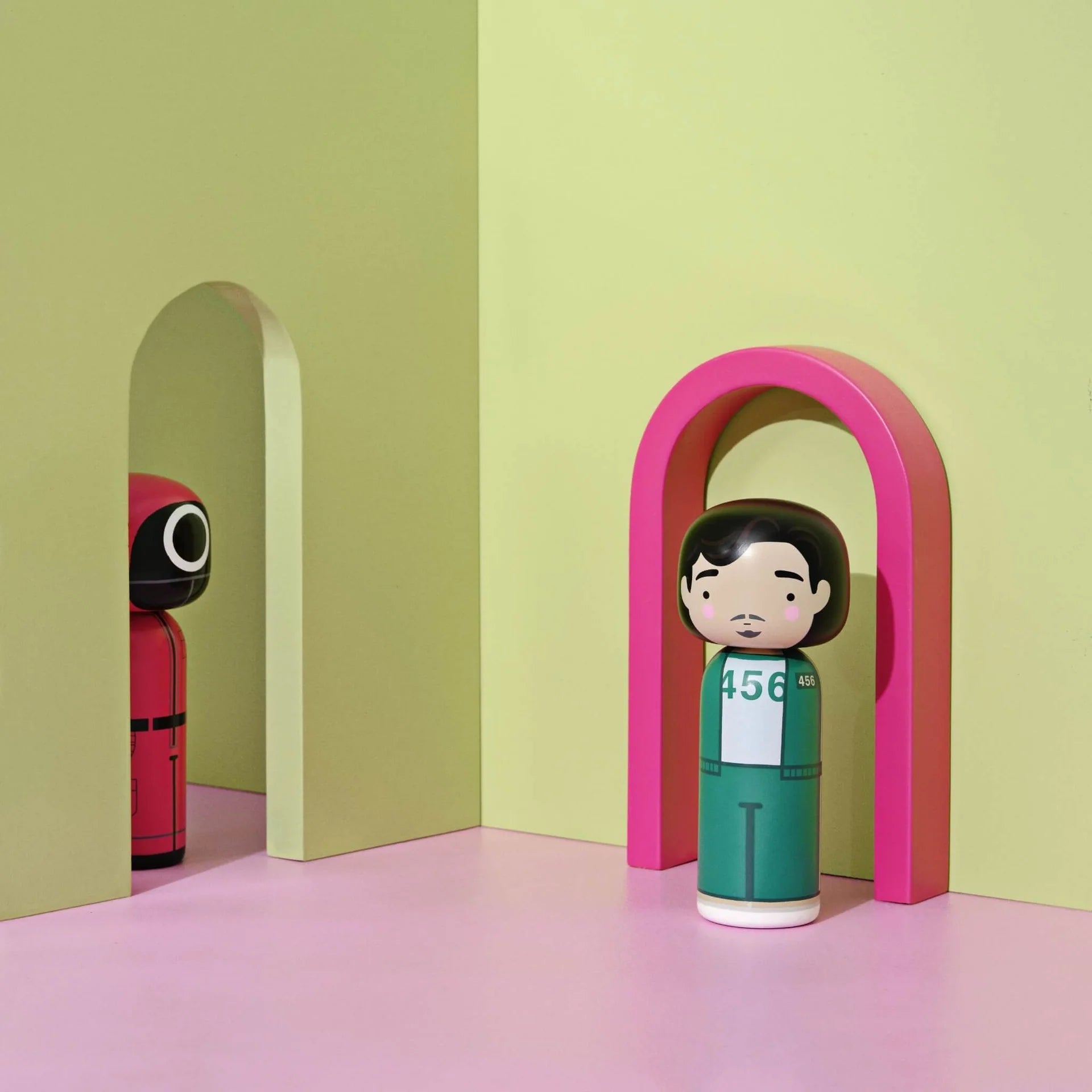 Kokeshi Doll by Sketch.Inc for Lucie Kaas - Squid Game, Masked Worker