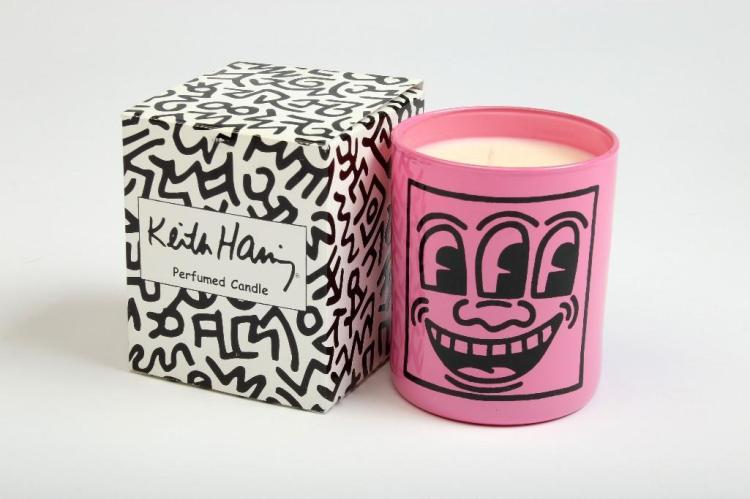 Keith Haring Pink mask scented candle