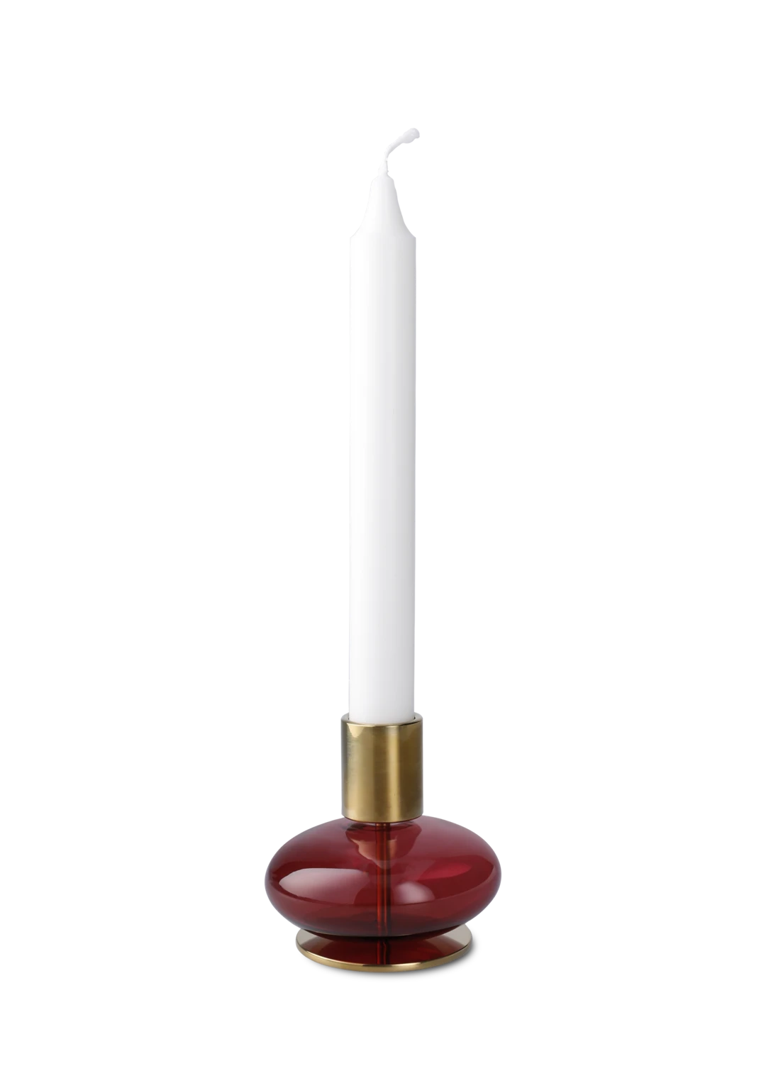 Bubble Candle holder H8 cm / 3.1 in pink/red
