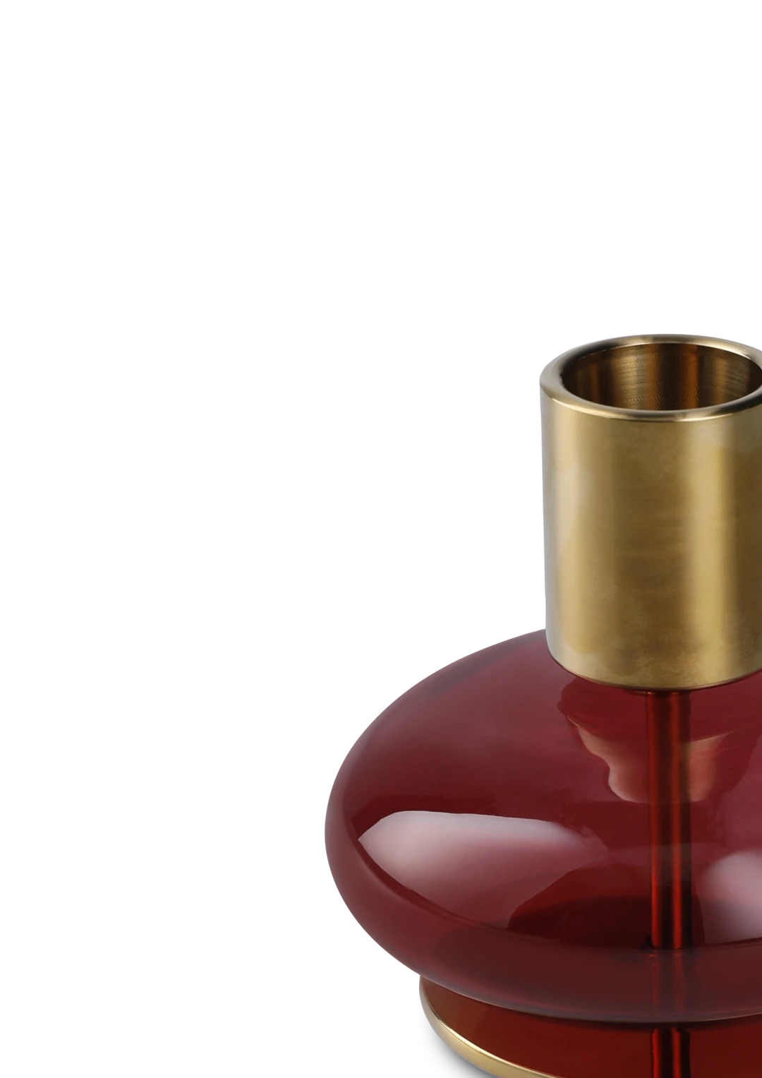 Bubble Candle holder H8 cm / 3.1 in pink/red