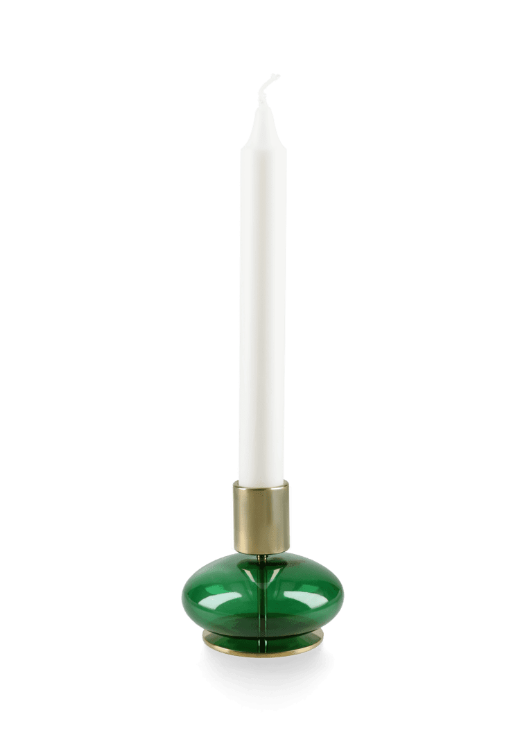 Bubble Candle holder H8 cm - Green