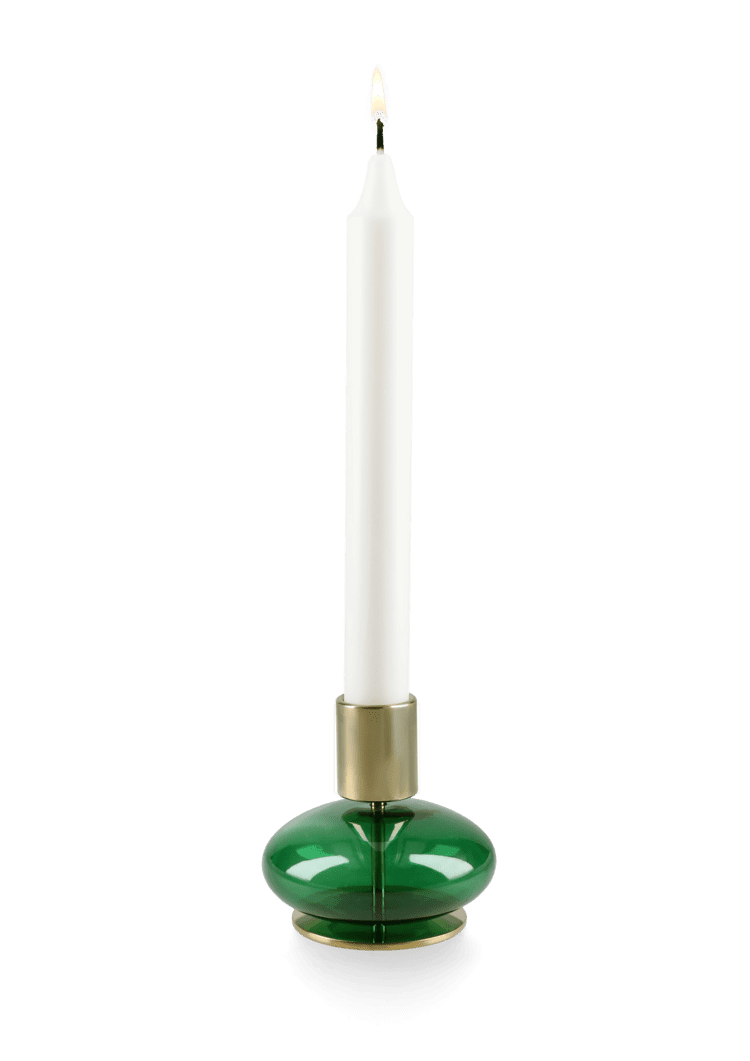 Bubble Candle holder H8 cm - Green