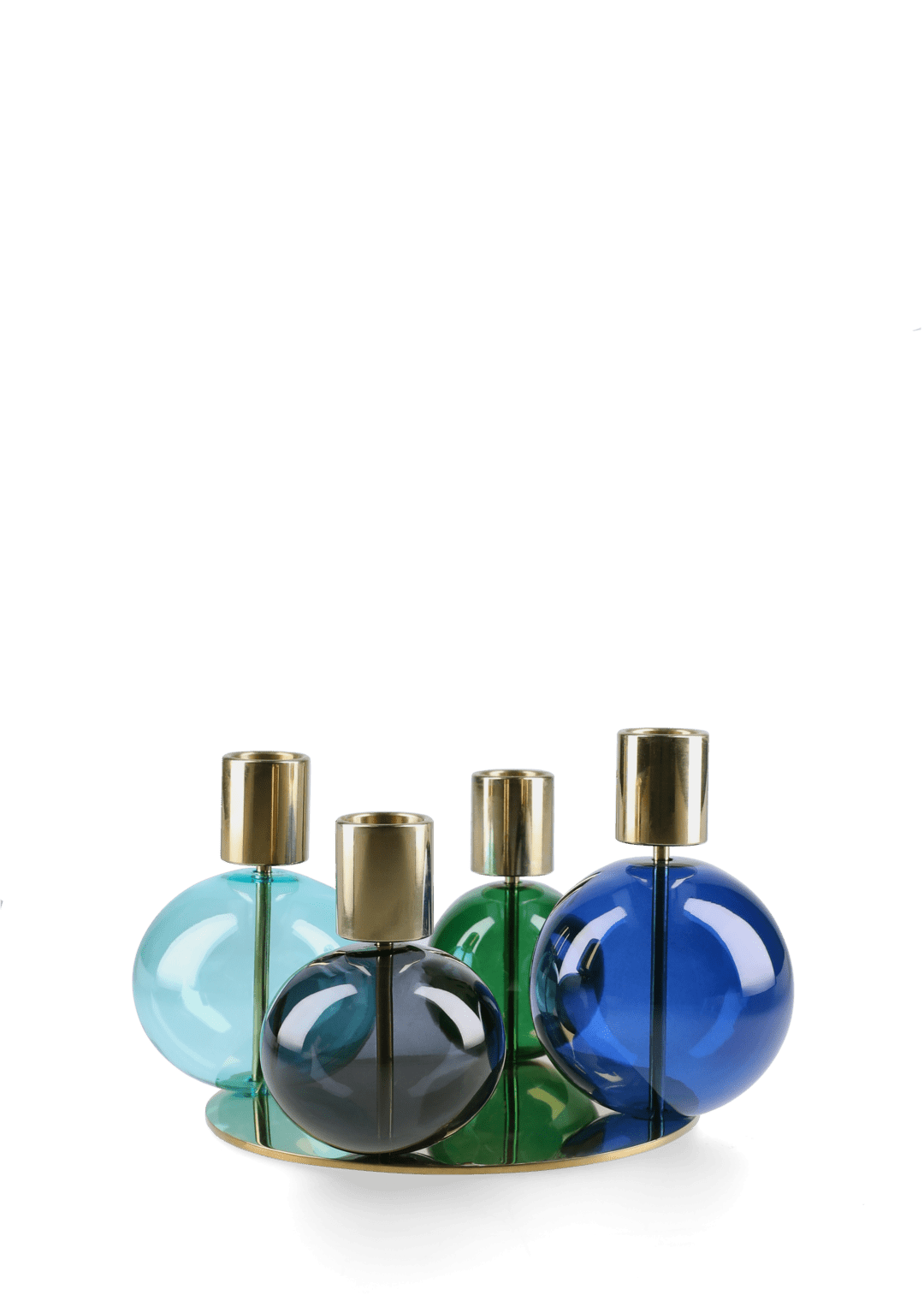 Bubble 4 -Armed Candle holder 17.5 cm Blue, Blue/Green