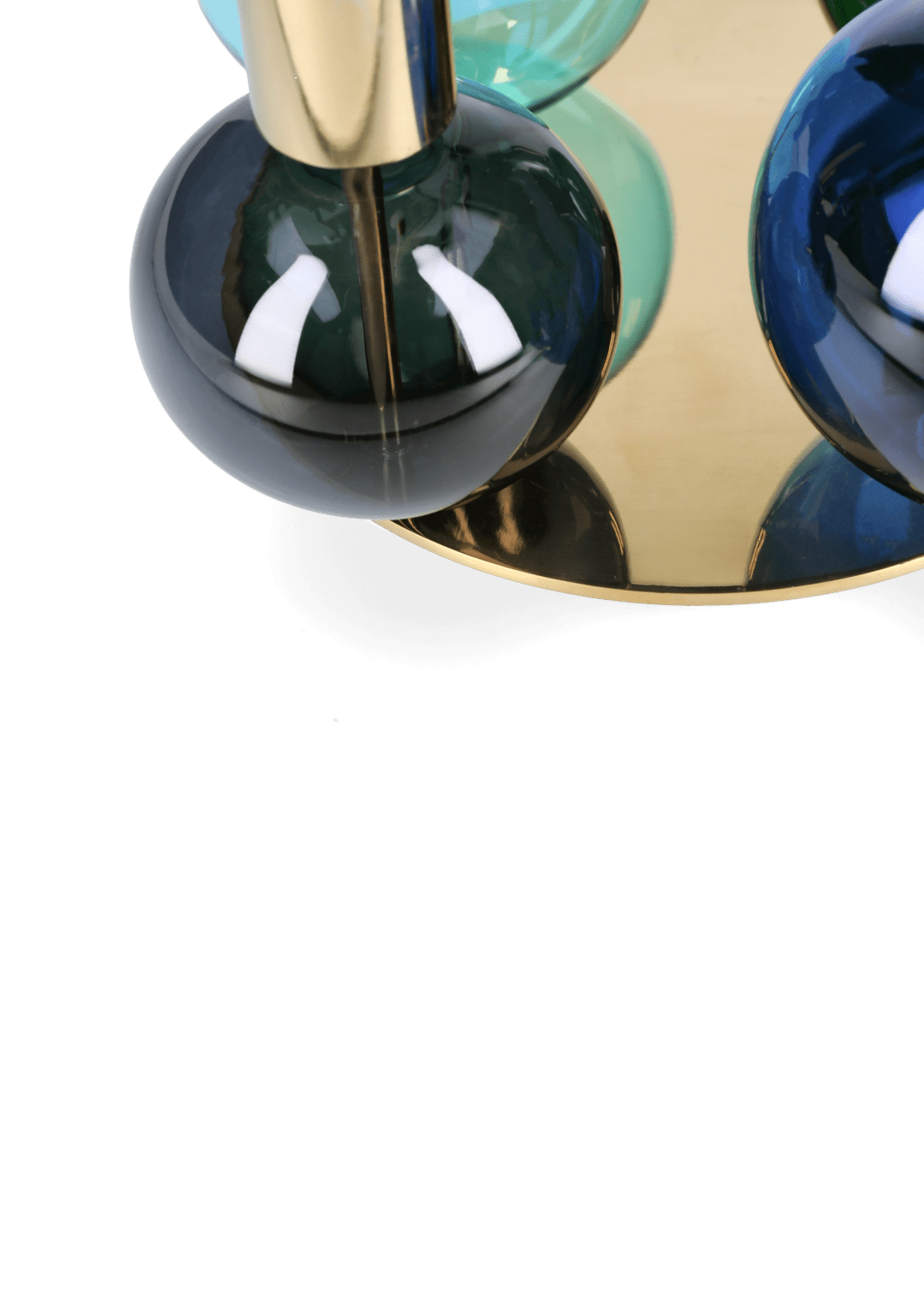 Bubble 4 -Armed Candle holder 17.5 cm Blue, Blue/Green