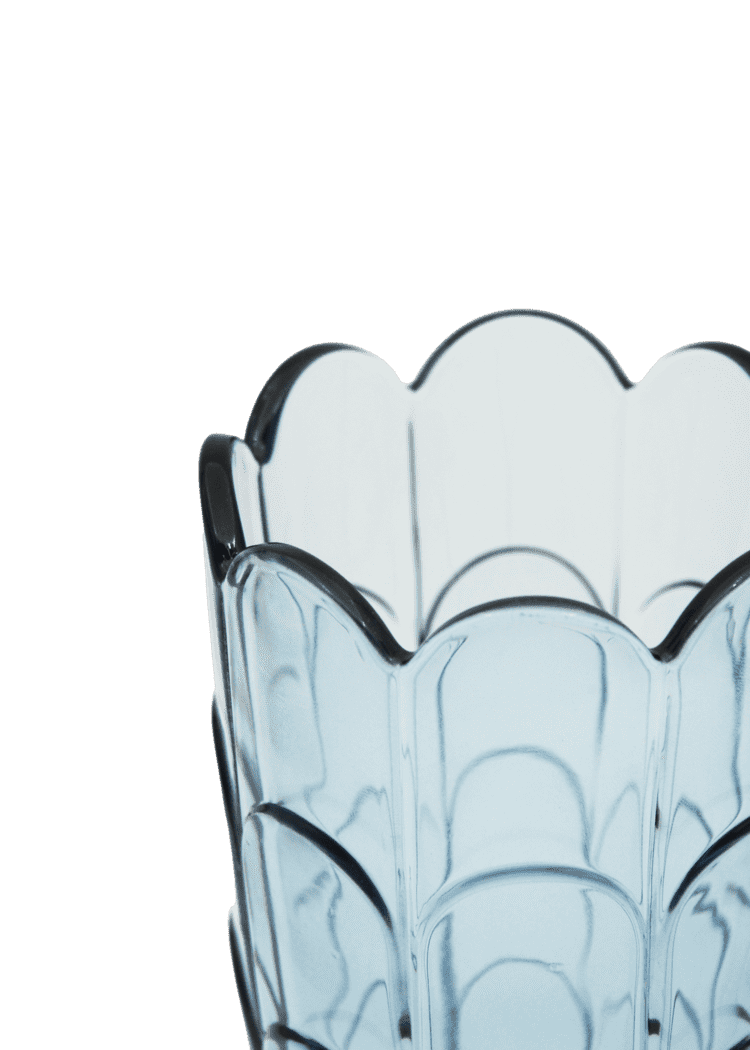 LILY Vase H19 cm - Blue Iris