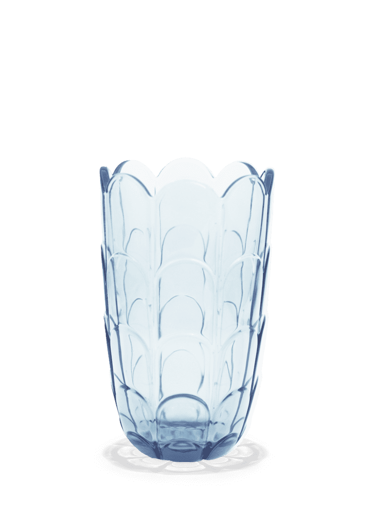 LILY Vase H19 cm - Blue Iris