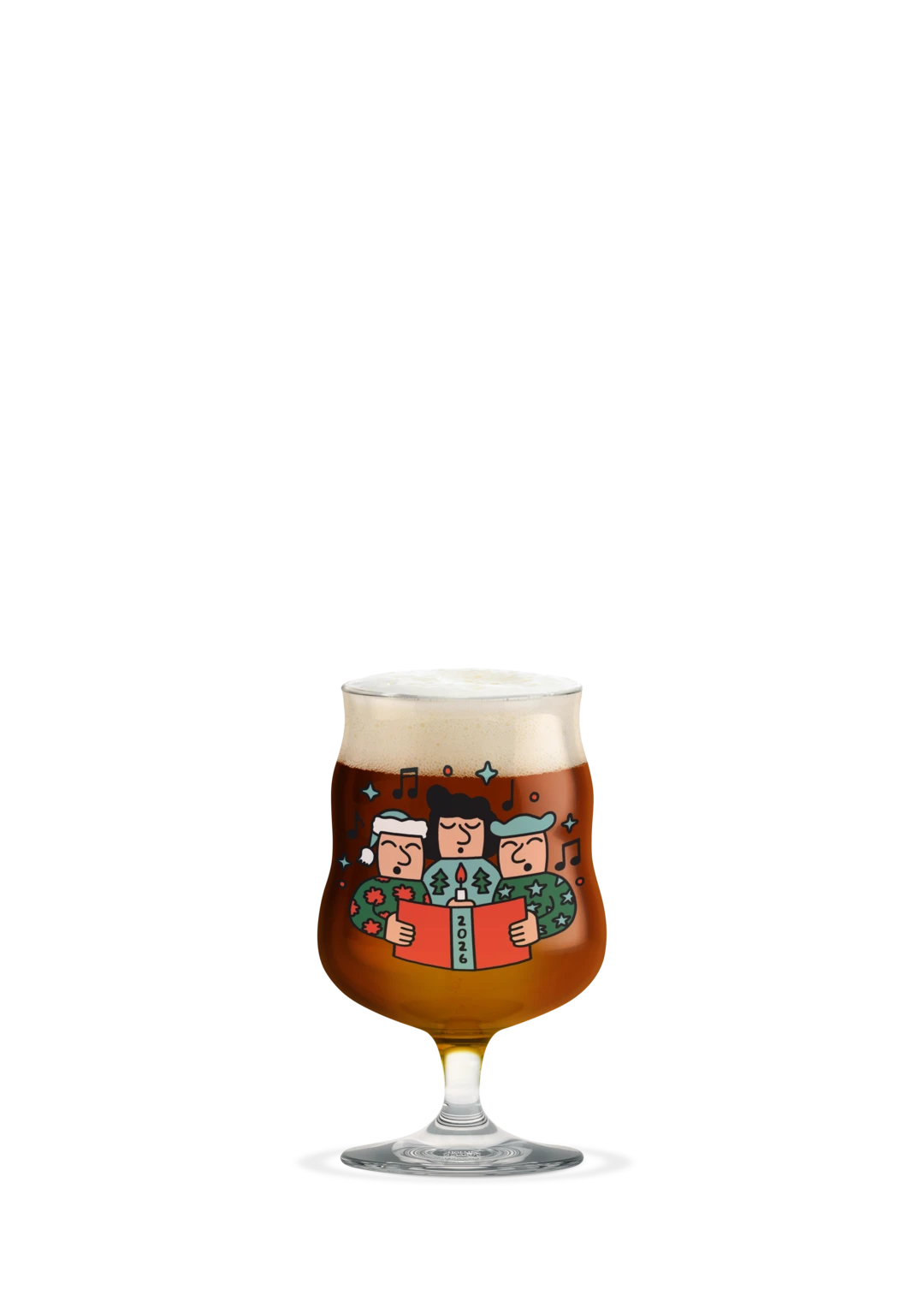 Mikkeller Universal Beer Glass 2026 40 cl / 13.5 oz clear w. deco