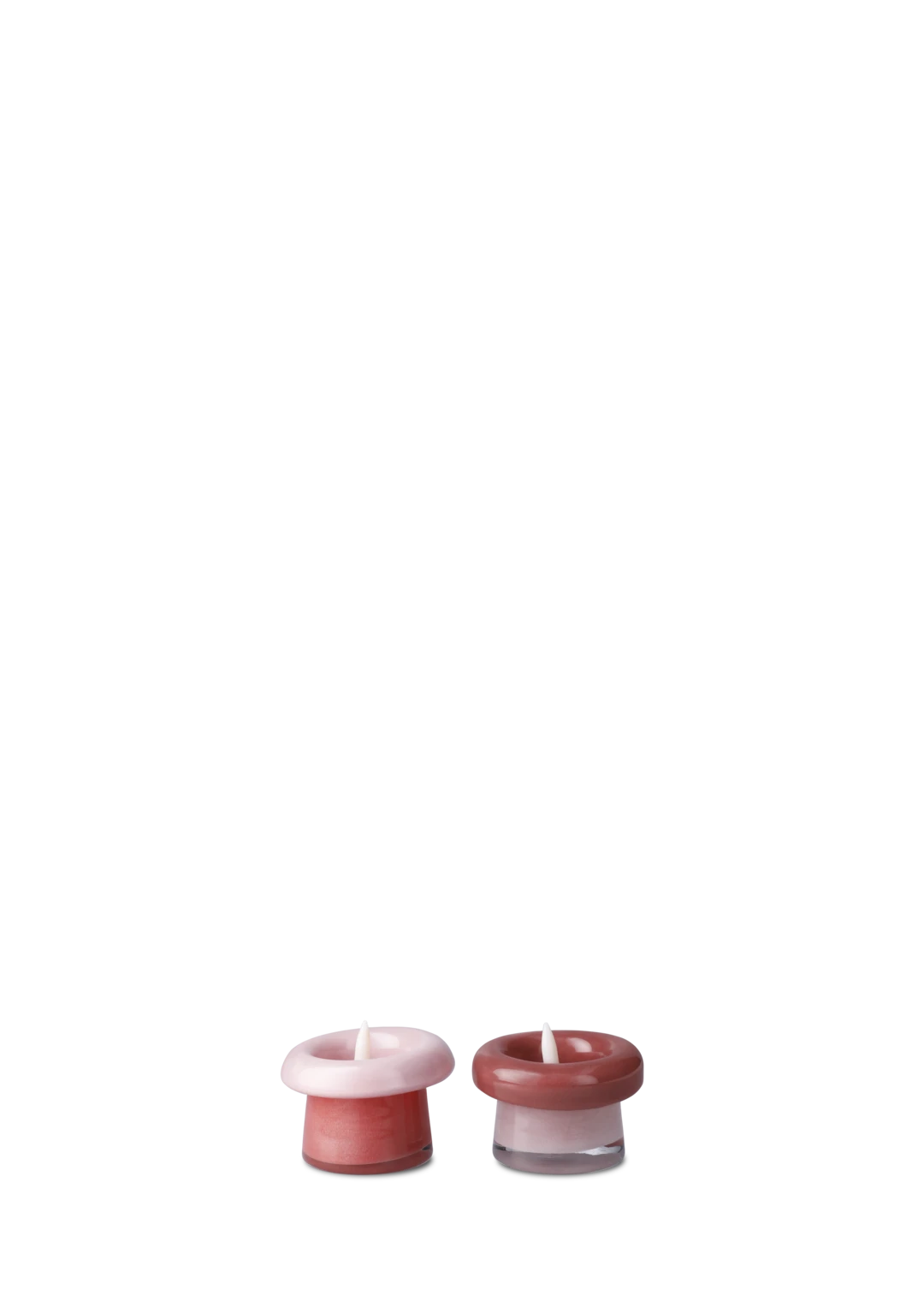Soma Tealight Holder Dia. 7.5 cm / 3 in rose/terracotta 2 pcs.